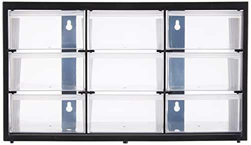 Organiseur Stanley (1-93-978) - 9 Casiers sur 3 Étages, Polypropylène Haute Densité, transparent, 36,5 x 15,5 x 21,3 cm,