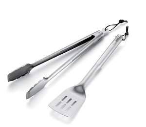 Kit de pince + spatule pour grillades Weber - en acier inox