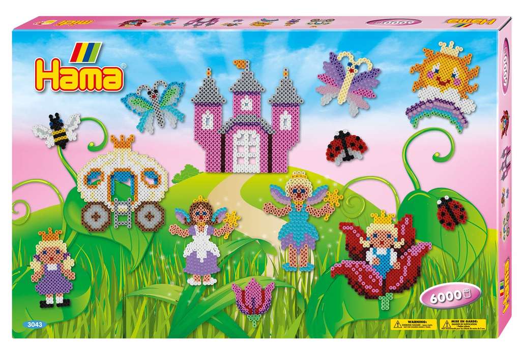 Lot De 6 000 Perles à Repasser Midi 5 Mm - 20 Couleurs Assorties, Avec Boîte De Rangement Et Plaques Motifs - 11