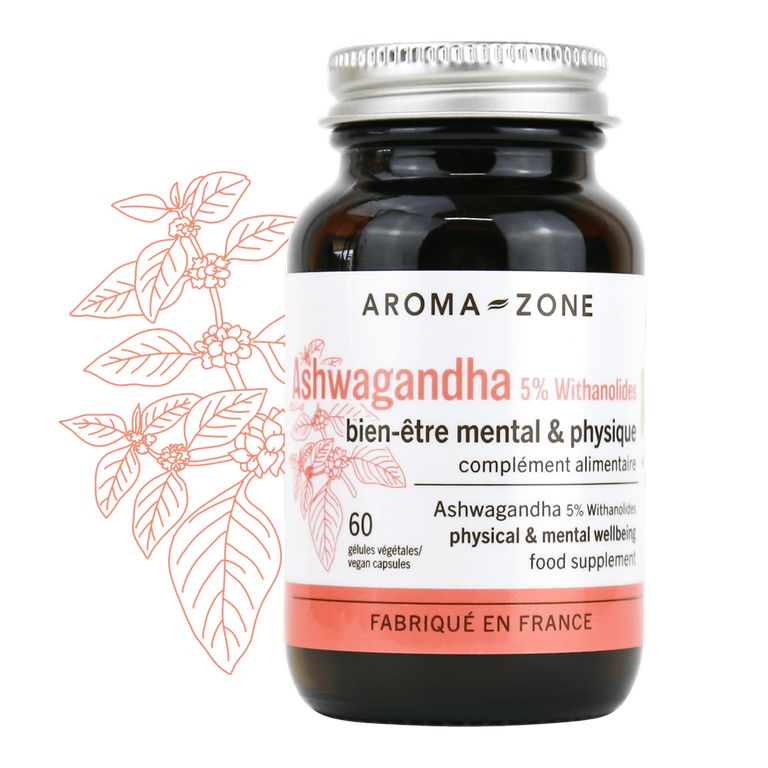 Lot de 60 Gélules de Complément Alimentaire Ashwagandha Bio — promo Maison