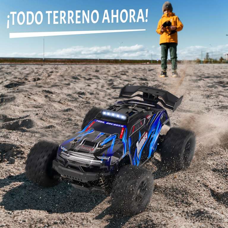 Voiture Télécommandée JOYTREKY 1:18 – Truggy 4WD Tout-terrain, Vitesse 38 Km /h, 2 Batteries, échelle 1/18