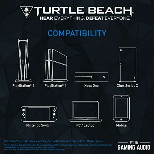 Casque gaming filaire Turtle Beach Recon 70N pour Nintendo Switch, PS4, PS5, Xbox One et PC - Rouge / Noir
