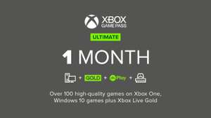 Abonnement de 1 mois au Xbox Game Pass Ultimate (Code non cumulable - Activation région Europe)