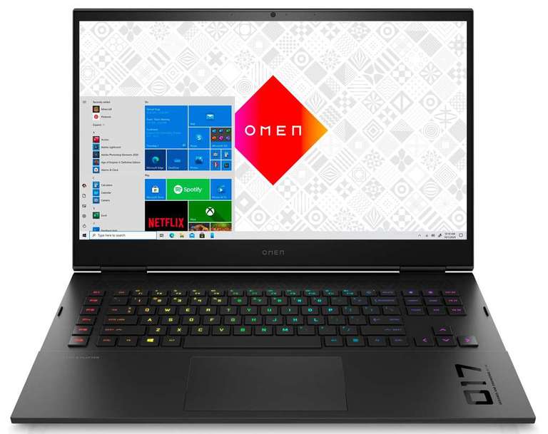 PC Portable 17.3" HP Omen 17-ck0039nf - FHD 144Hz, i7-11800H, RAM 32 Go, SSD 1 To, RTX 3070 Max-P (140W), W10
