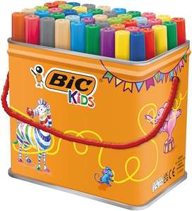48 Feutres de Coloriage à Pointe Large BIC Kids Visacolor XL - Lavables, Encre à base d'eau - Couleurs Assorties
