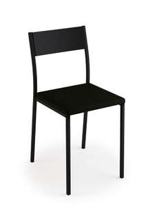 Chaise de table Luisina Ted - Noir, hauteur 47.8 cm