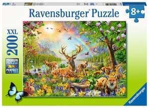 Puzzle pour enfants Ravensburger - 200 p XXL - Famille de cerfs et autres animaux - Dès 8 ans