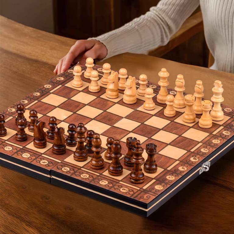 3 En 1 Jeu D'Échecs Bois – Pliable – Portable – Échiquier Classique – Talifoca – Neuf 3 En 1 Jeu D'Échecs Bois – Pliable – Portable – Échiquier Classique – Talifoca – Neuf