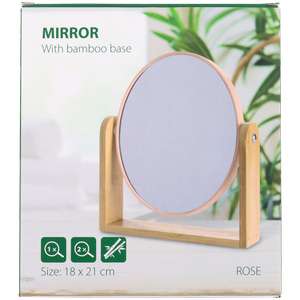 Miroir à maquillage en bambou (différents coloris)