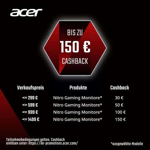 [Prime DE] Écran 27" Acer Nitro VG270UPbmiipx - Dalle IPS, WQHD, 144Hz , FreeSync, 1ms , VESA
