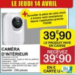 Sélection de produits 100% remboursés - Ex: Caméra de surveillance d'intérieur connectée - Full HD (via 39,90€ sur la carte) - Savenay (44)