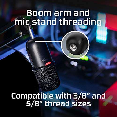 Microphone USB à condensateur HyperX SoloCast - Compatible PS5, PS4, Xbox One