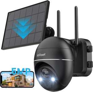 Caméra de Surveillance Extérieure ieGeek 5MP Convivial - WiFi sans Fil Solaire (Via Coupon - Vendeur Tiers)