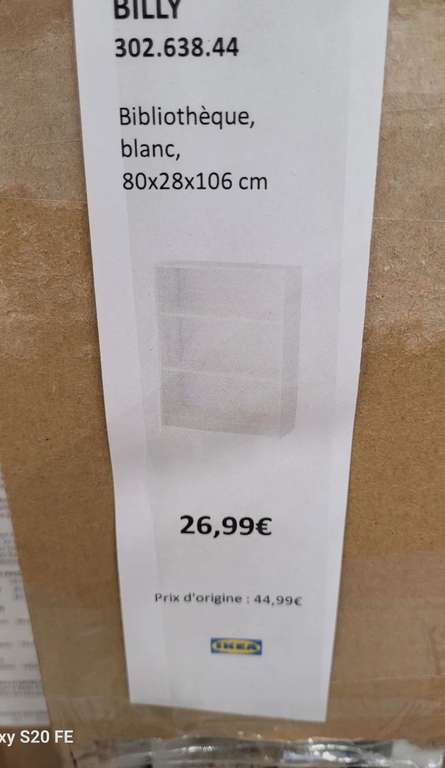 Sélection de meubles en promotion - Ex: Bibliothèque Billy - blanc, 80x28x202 cm (Clermont-Ferrand 63)