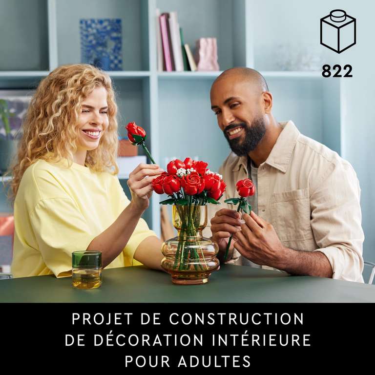 Jouet Lego Icons 10328 Le Bouquet de Roses - 822 pièces