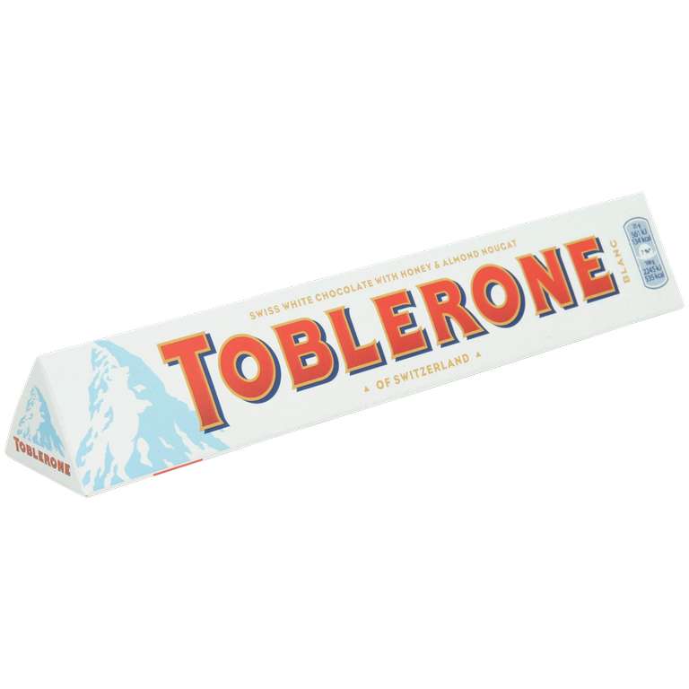 Toblerone chocolat blanc ou au Lait - 100 g