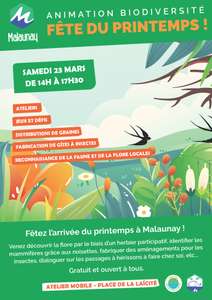 Distribution de graines, Animations & Ateliers gratuits pour la Fête du Printemps - Malaunay (76)