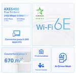 Système Wi-fi TP-Link Deco WiFi 6E Mesh AX 5400Mbps Deco XE75 (3-Pack) - Couverture WiFi de 670m²