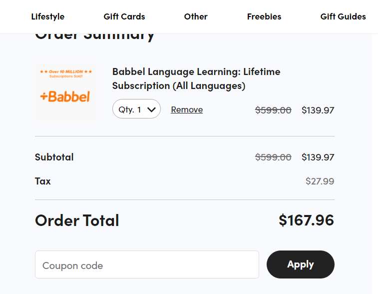 Abonnement à vie au service d'apprentissage de langues Babbel - Toutes les langues (dématérialisé)