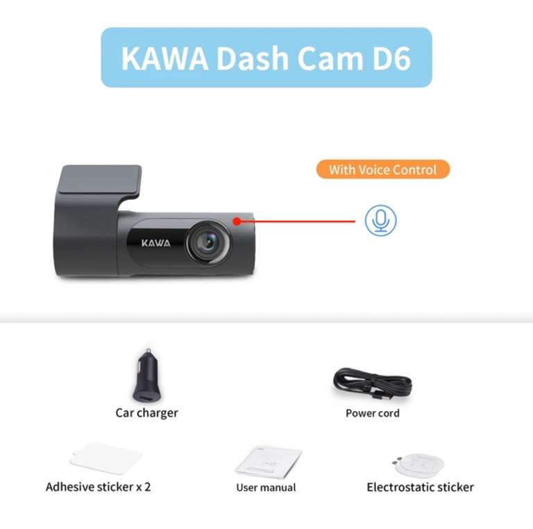 Dashcam Kawa DVR D6 - 1440p