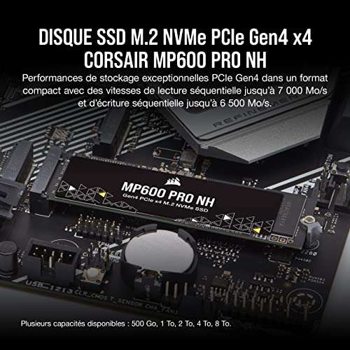 SSD interne M.2. NVMe Corsair MP600 Pro NH - 2 To