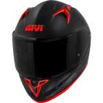 Casque moto intégral Givi 50.9 Solid (Noir mat et rouge) - Du XS au XL