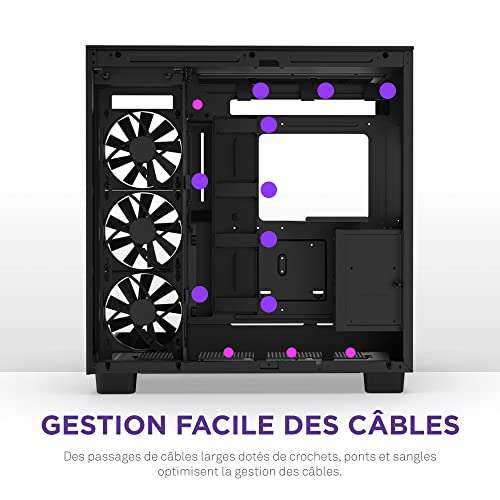 Boitier PC NZXT H9 Flow (CM-H91FB-01) - Noir (Via Coupon)