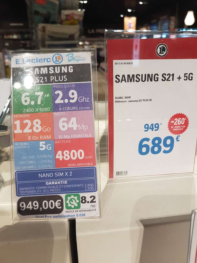 Smartphone 6.7" Samsung Galaxy S21+ 5G (128 Go) - Blagnac (31)