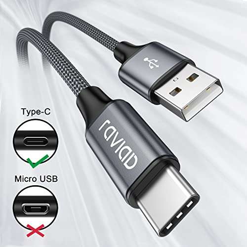 [PRIME] Lot de 4 câbles USB vers USB-C Raviad (vendeur tiers)