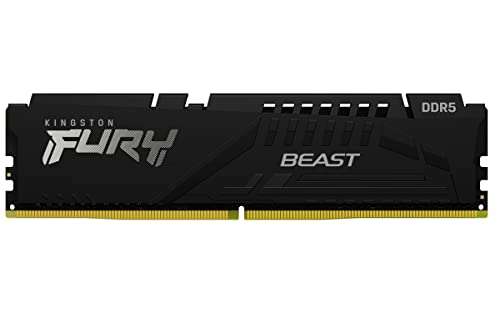 Kit Mémoire RAM DDR5 Kingston FURY Beast - 16 Go (2 x 8 Go), 5600 MHz, CL40, DIMM (KF556C40BBK2-16)