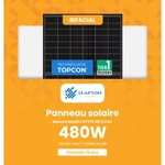 Kit Plug and Play 6 Panneaux 2880W/3600W Ntype Bifacial Leapton Solar Hoymiles - sans fixations