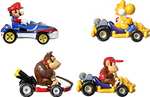 Coffret de 4 Véhicules Mario Kart Hot Wheels - Personnages Légendaires et 1 Modèle Exclusif