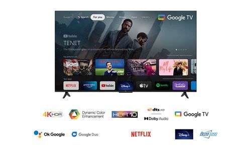 TV 58" TCL 58P635 (2022) - UHD 4K, HDR 10, HLG, HDMI 2.1, Dolby Audio, Google TV