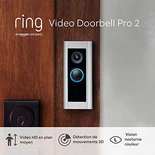 Sonnette connectée avec caméra vidéo HD Ring Video Doorbell Pro 2