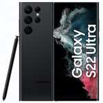 Smartphone 6.8" Samsung Galaxy S22 Ultra 5G S908B/DS - 8Go RAM, 128 Go ROM, noir, Version US, 1 Sim (+55.45€ en Rakuten Points)