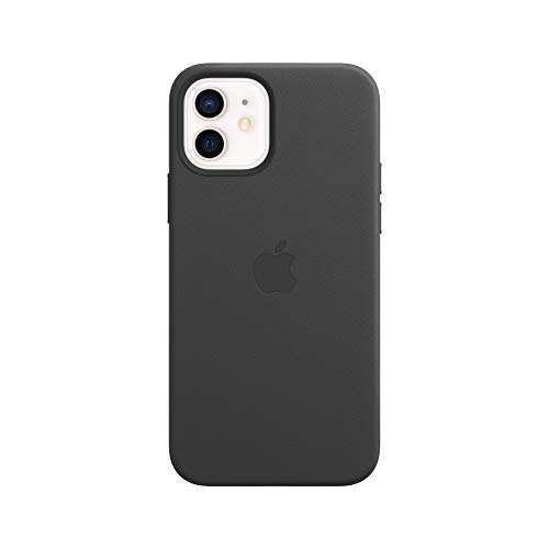 Coque en Cuir Apple avec MagSafe (pour iPhone 12, 12 Pro) - Noir