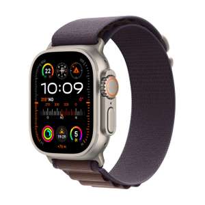 Apple Watch Ultra 2 (49 mm GPS + Cellular) Smartwatch avec boîtier en titane robuste et Boucle Alpine indigo