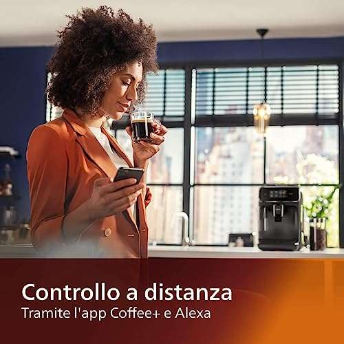 Machine à café à grains automatique Philips Series 2200 EP2220/10 - 15 bar, Mousseur à lait, Écran tactile (Via coupon)