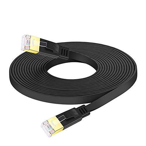 Câble Ethernet plat Cat. 7 Chliankj - Réseau RJ45, 10Gbps, 600MHz, 20 m (vendeur tiers)