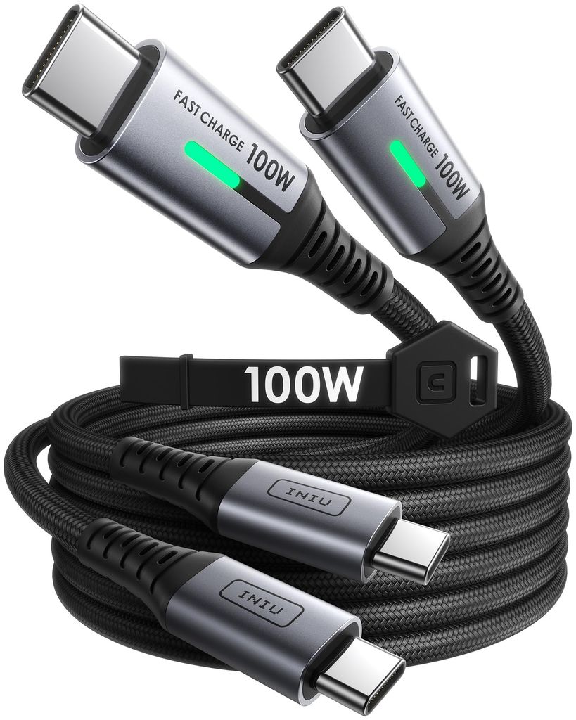 Câble USB C - USB-C Iniu - 2m+2m 100W Charge Rapide, PD Câble USBC vers USB C (vendeur tiers)