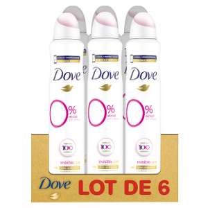 6 Déodorants femme Dove 0% - 6x200ml