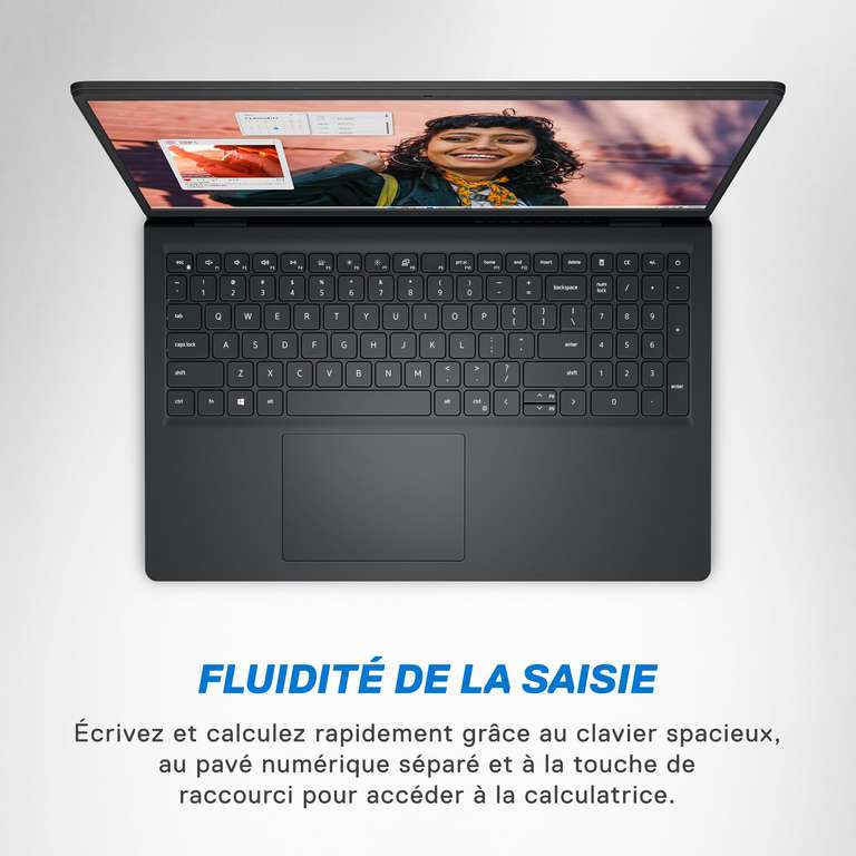 Dell Inspiron 15 (3520) PC Portable 15,6" FHD 120Hz - Intel Core I5 1235U, 16Go RAM, 512Go SSD - Windows 11 - Noir Carbone