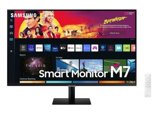 Écran PC connecté 4K 32" Samsung Smart Monitor M7 avec télécommande - LED VA (3840 x 2160), HDR10, 4ms, 60 Hz, KVM, AirPlay (Via ODR de 50€)