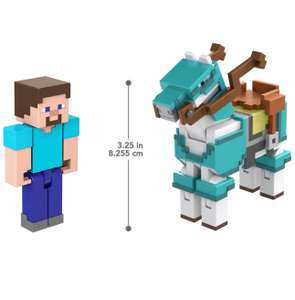 Minecraft - Figurines Steve et Cheval avec Armure
