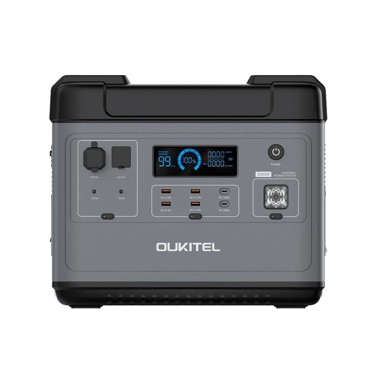 Station électrique portable OUKITEL P2001 - 2000W / 2000Wh (entrepôt Europe)