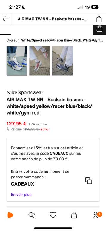 Chaussures homme Nike air max tw nn