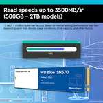 SSD interne M.2 NVMe Western Digital WD SN570 - 2 To (Jusqu'à 3500-3500 Mo/s en Lecture-Ecriture)