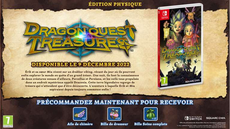 [Précommande] Dragon quest treasures sur Nintendo Switch (+10€ sur le compte fidélité pour les adhérents) + DLC offert