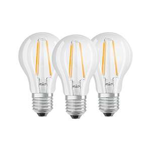 Lot de 3 Ampoules LED Filament Standard Osram - Culot E27, 6W équivalent 60W, blanc chaud 2700K