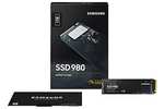 SSD interne M.2 NVMe Samsung 980 - 1 To, TLC 3D, Jusqu'à 3500-3000 Mo/s (MZ-V8V1T0BW)